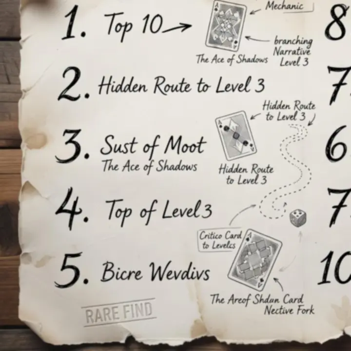 Top 10 editorial page with large numbers and parchment annotations